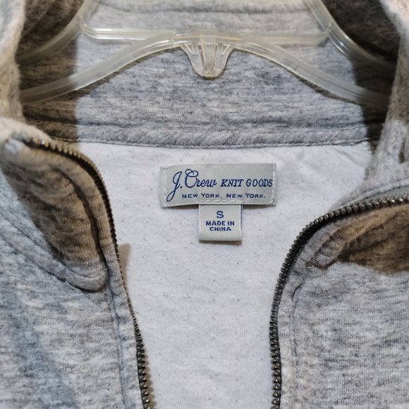 J. Crew Knit Goods Mens Light Gray Half Zip Double Knit Pullover Size Small - Picture 5 of 6